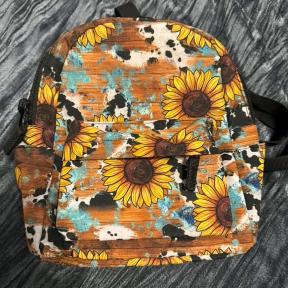 Sunflower Print Backpack